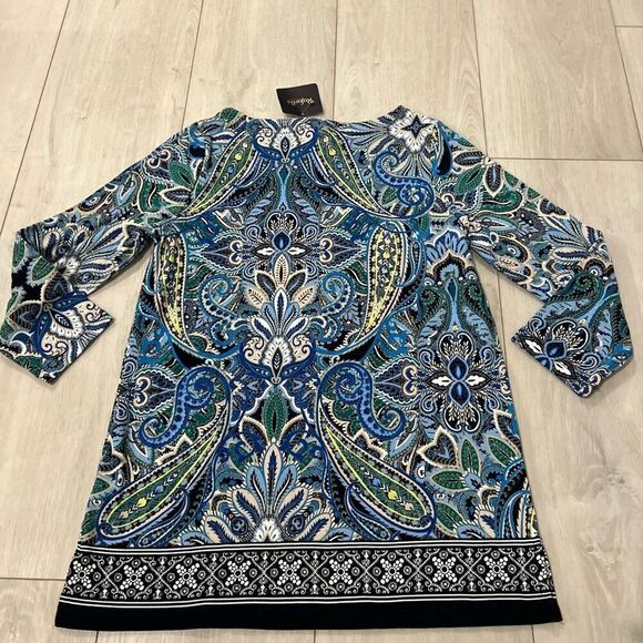 Rafaella Women's  3/4 Sleeve Multicolor Shirt size M - Picture 5 of 6